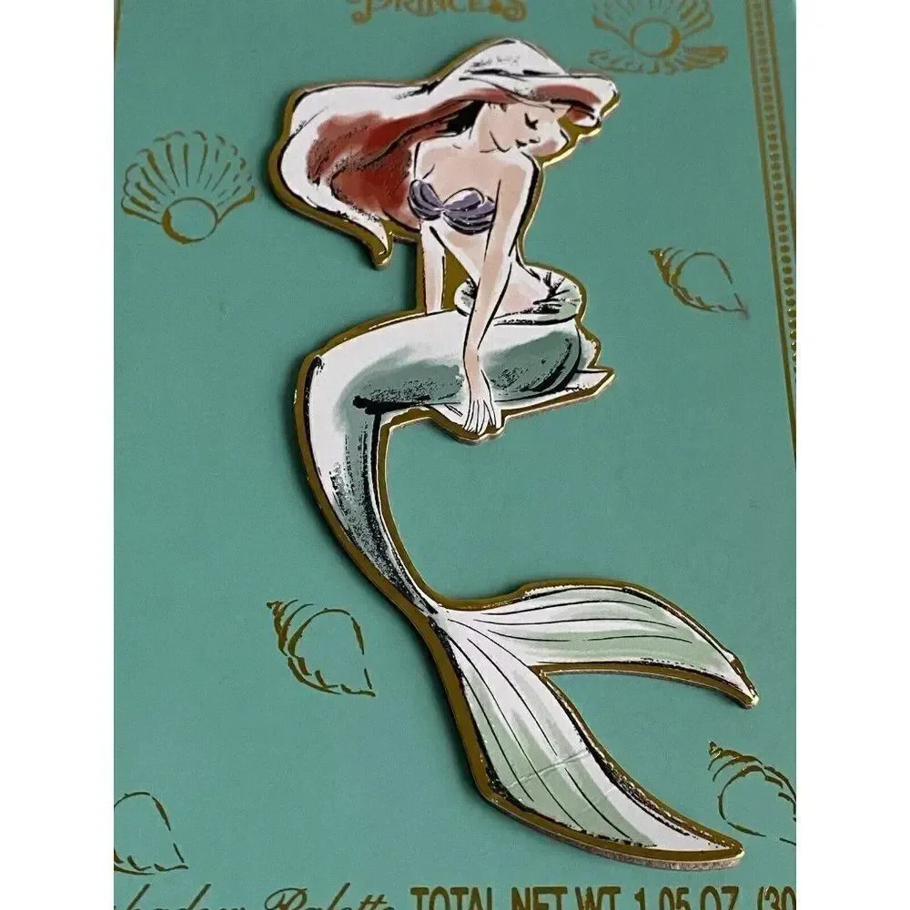 Disney Princess Ariel The Little Mermaid Eyeshadow Palette 12 Shades With Mirror